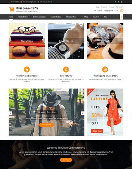 Clean Commerce Pro WordPress Theme