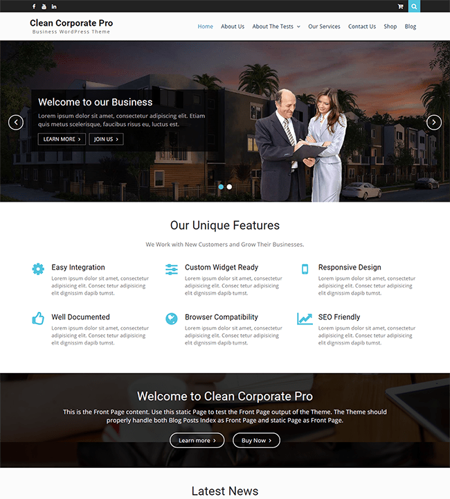 Clean Corporate Pro WordPress Theme