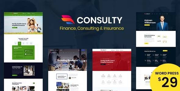 Consulty Business Finance WordPress Theme Free Download