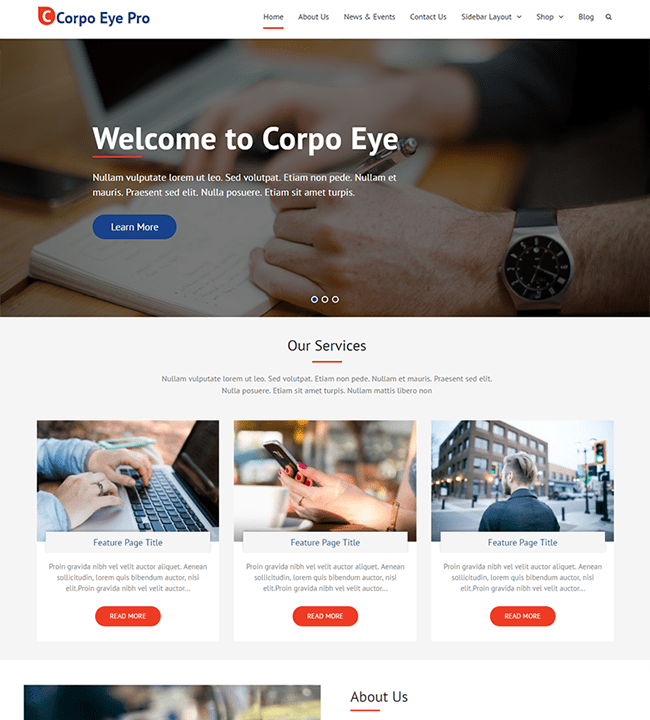 Corpo Eye Pro WordPress Theme