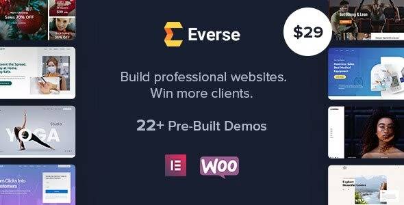 Everse v1.8.3 – Multi-purpose Elementor WordPress Theme Download