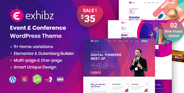 Exhibz Event Conference WordPress Theme Free Download