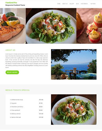 Foodland Pro WordPress Theme