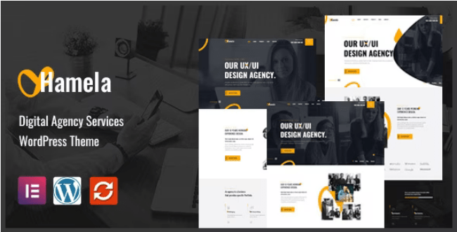 Hamela Digital Agency Services WordPress Theme Free Download