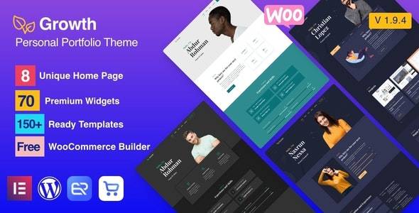 Growth – v1.9.2 Personal Portfolio WordPress Theme Download