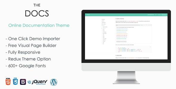 Thedocs v1.0 – Online Documentation WordPress Theme Download