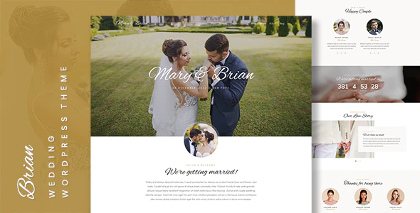 Brian v.1.0 – Wedding WordPress Theme Download