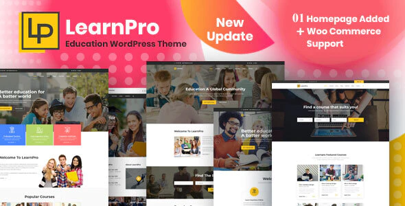 LearnPro v4.0 – Online Course Education WordPress Theme Download