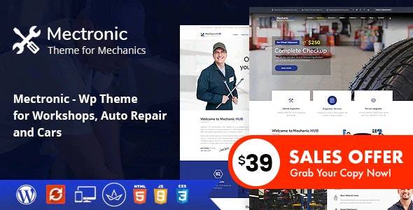 Mectronic – v2.0 Car Repair Center WordPress Theme Download