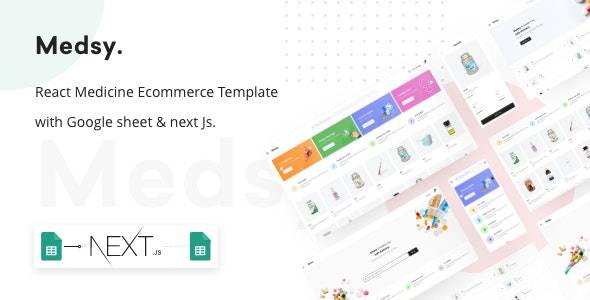 Medsy v1.5.0 – React Medicine Ecommerce Template with Google sheet & Next JS