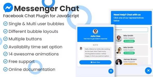 Messenger chat support WordPress Plugin nulled free download