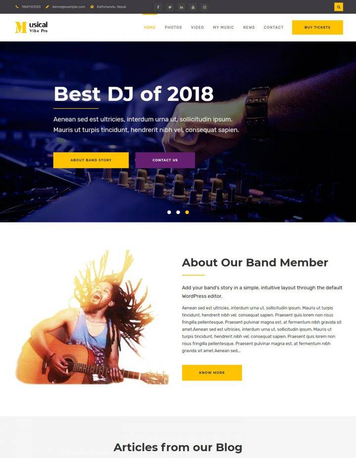 Musical Vibe Pro WordPress Theme v2.2.2 Download