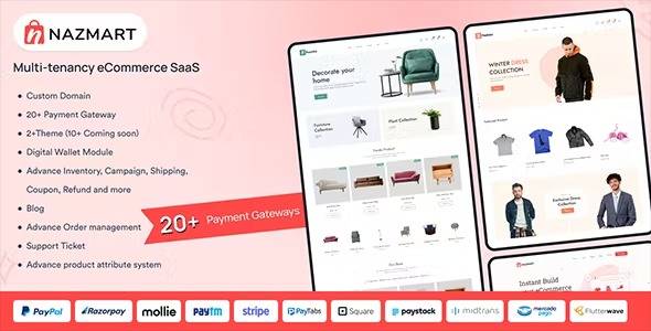 Nazmart Multi-Tenancy eCommerce Platform Free Download