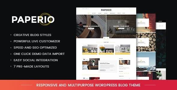 Paperio v2.1 – Responsive and Multipurpose Blog Theme