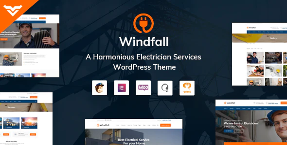 Windfall v1.6.0 – Electrician Services WordPress Theme Download