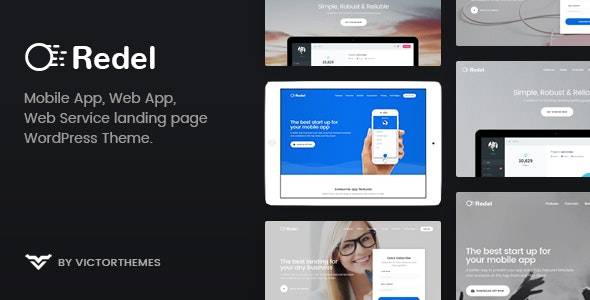 Redel v1.8.0 – Responsive App Landing WordPress Theme Download