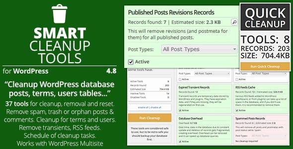 Smart Cleanup Tools v5.3 – Plugin for WordPress