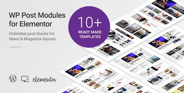 WP Post Modules for NewsPaper and Magazine Layouts (Elementor Addon) v3.3.0