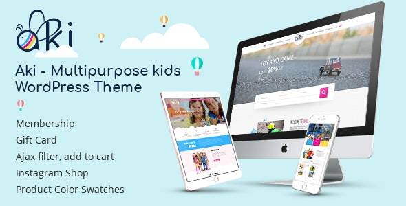 Aki v2.0.1 – Multipurpose Kids WordPress Theme Download