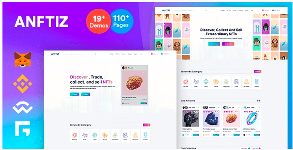 Anftiz v1.0 – NFT Marketplace HTML Template