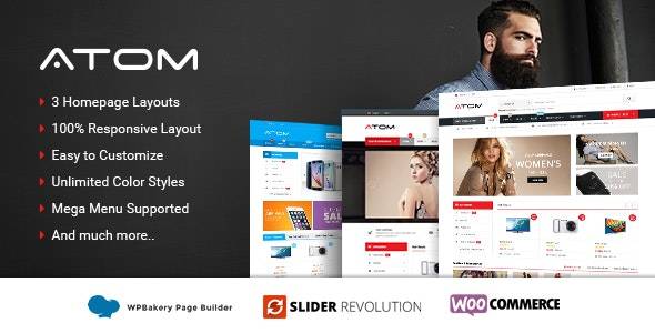 Atom v1.5.11 Responsive WooCommerce WordPress Theme Download