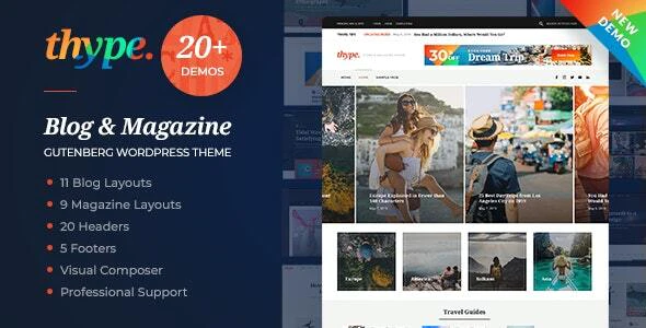 Thype Personal Blog WordPress Theme v.1.1.8 Download