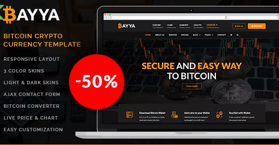 Bayya – Bitcoin Crypto Currency Template