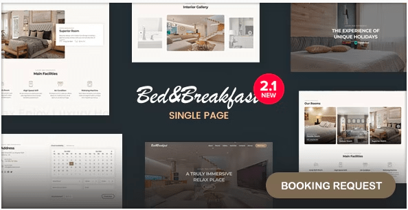 Bed & Breakfast - Responsive Single Page