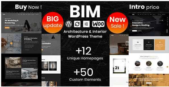 BIM - Architecture & Interior Design Elementor WordPress Theme