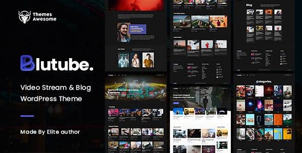 Blutube v1.1 Video Stream & Blog WordPress Theme Download