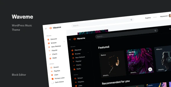 Waveme Music Platform WordPress Theme