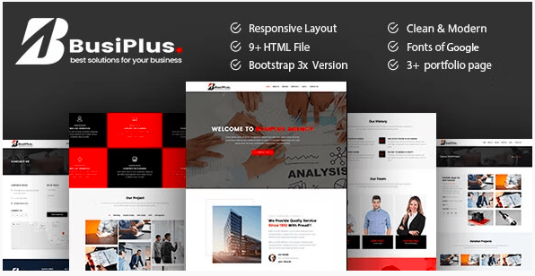 Busiplus- Corporate Business HTML5 Template