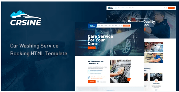 CRSINE – Car Washing Service Booking HTML Template