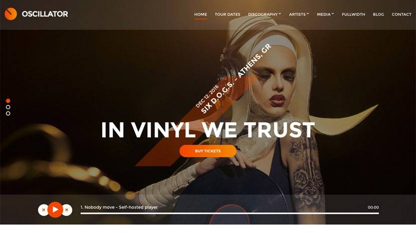 Oscillator CSSIgniter Music WordPress Theme v.1.5.3 Download