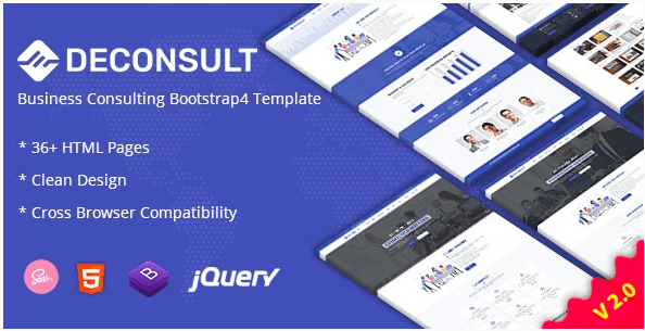 Deconsult- Business Consulting Bootstrap4 Template + RTL