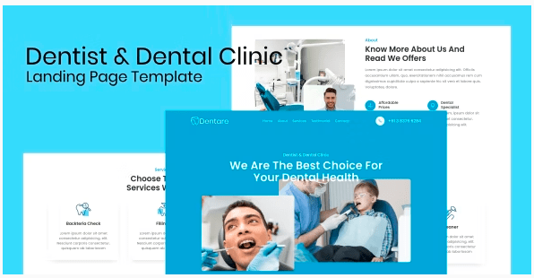 Dentare - Dentist & Dental Clinic Landing Page Template