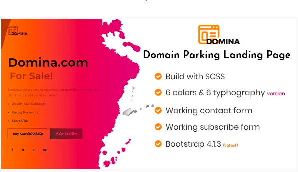 DOMINA - Domain Sale And Auction Landing Page