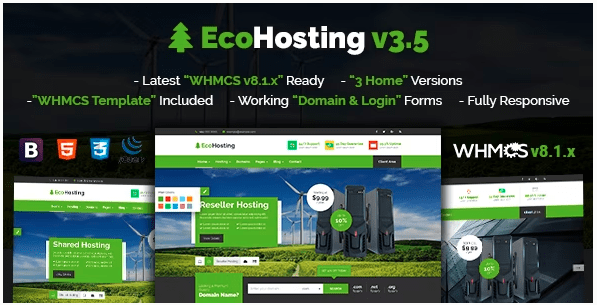 EcoHosting - Responsive Hosting and WHMCS WordPress Theme