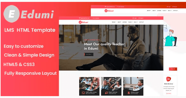 Edumi – Education And LMS HTML Template