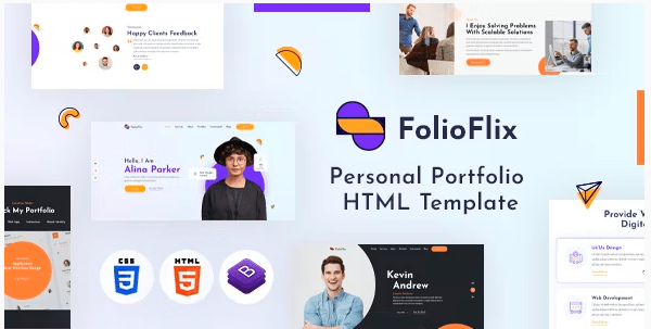 FolioFlix v1.0 – Personal Portfolio HTML Template