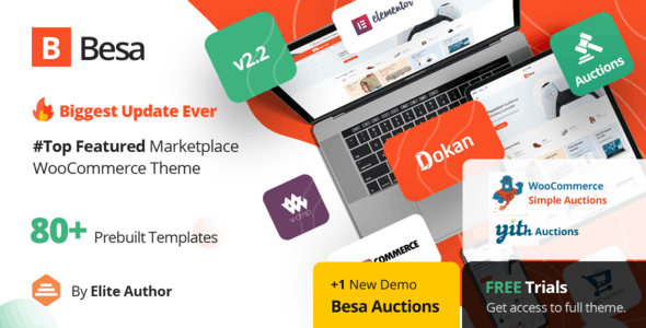 Besa v2.2.19 – Elementor Marketplace WooCommerce Theme Download