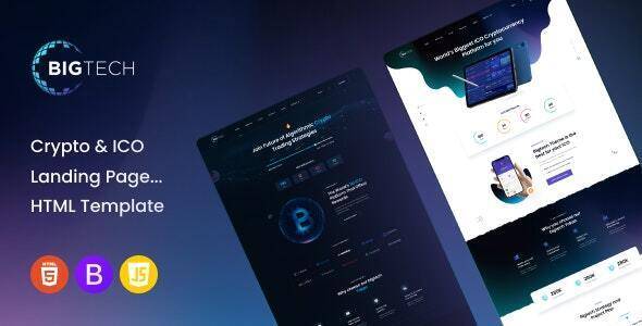 Bigtech – ICO & Crypto Landing Page Template