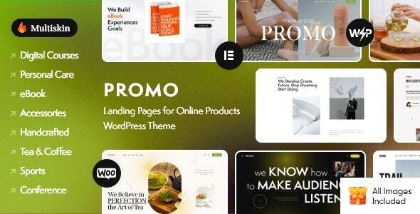 Promo Landing Pages for Online Products WordPress Theme Free Download