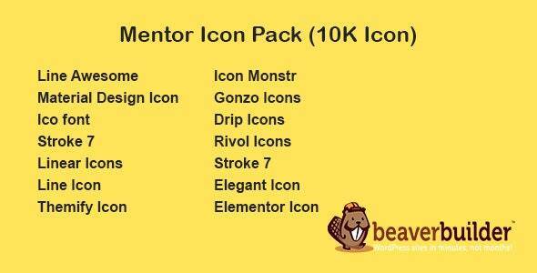 mentor icon pack for beaver page builder free download