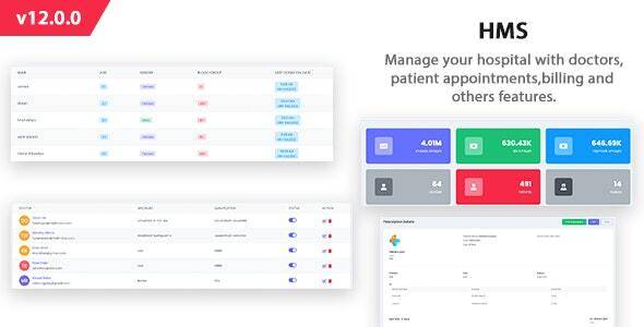 HMS – Laravel Hospital Management System – Appointment Booking v14.3.0 