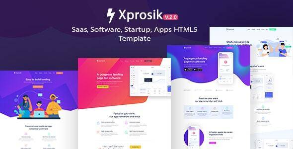 Xprosik Saas Software App Landing Page HTML Template Free Download