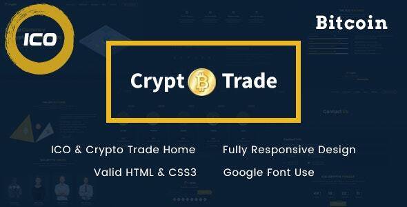 Crypto Trade ICO Bitcoin and Cryptocurrency HTML Template Free Download