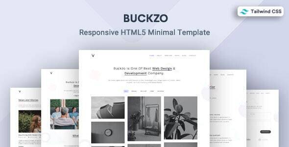 Buckzo Minimal Tailwind CSS 3 Template