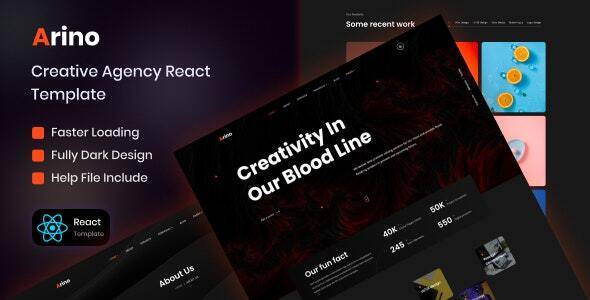 Arino v1.0 – Creative Agency React Template