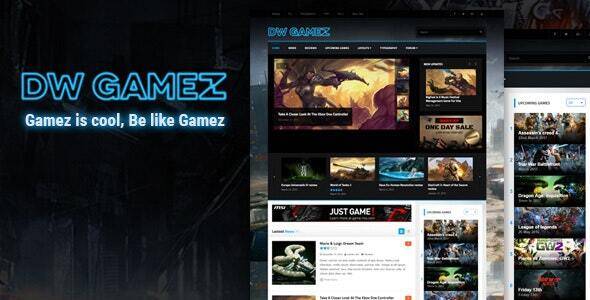 DW Gamez Responsive WordPress Gaming Theme